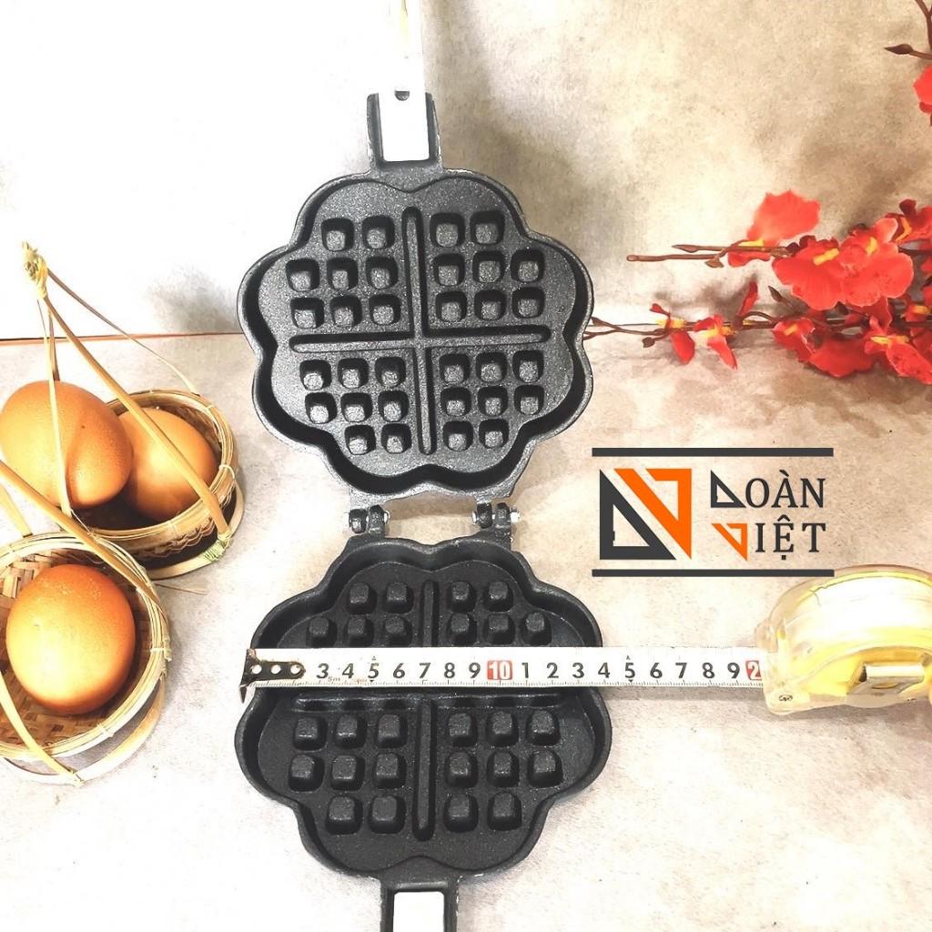 (Size mini 14cm) Khuôn Bánh Kẹp Tàn Ong Chống Dính - Bông sâu - Gang dày - cán nhựa - . Bánh ra thành phẩm đẹp, sắc sảo.