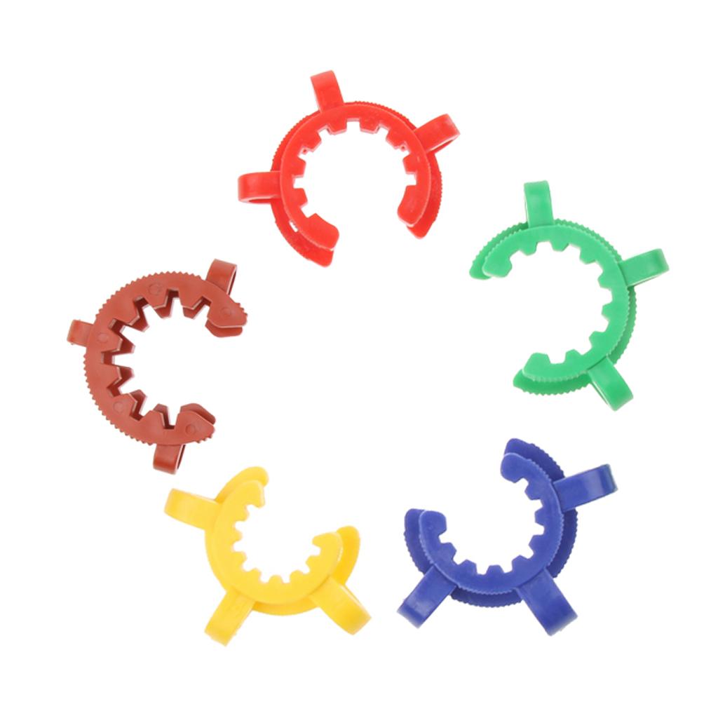5pcs Polyacetal Keck Clamps Standard Taper Clips For Glass Ground 14-40 Mm