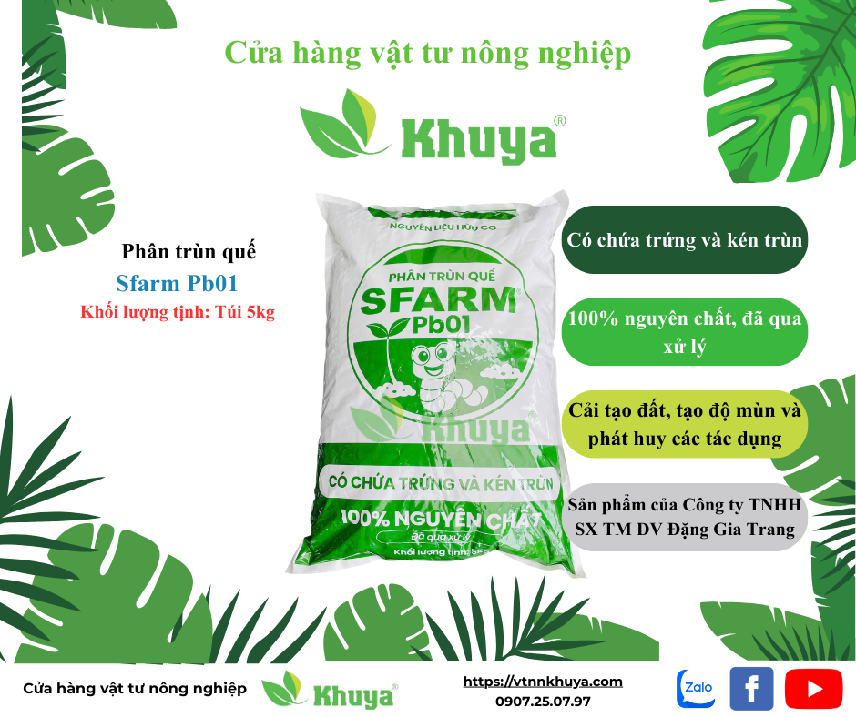 Phân trùn quế Sfarm 5kg