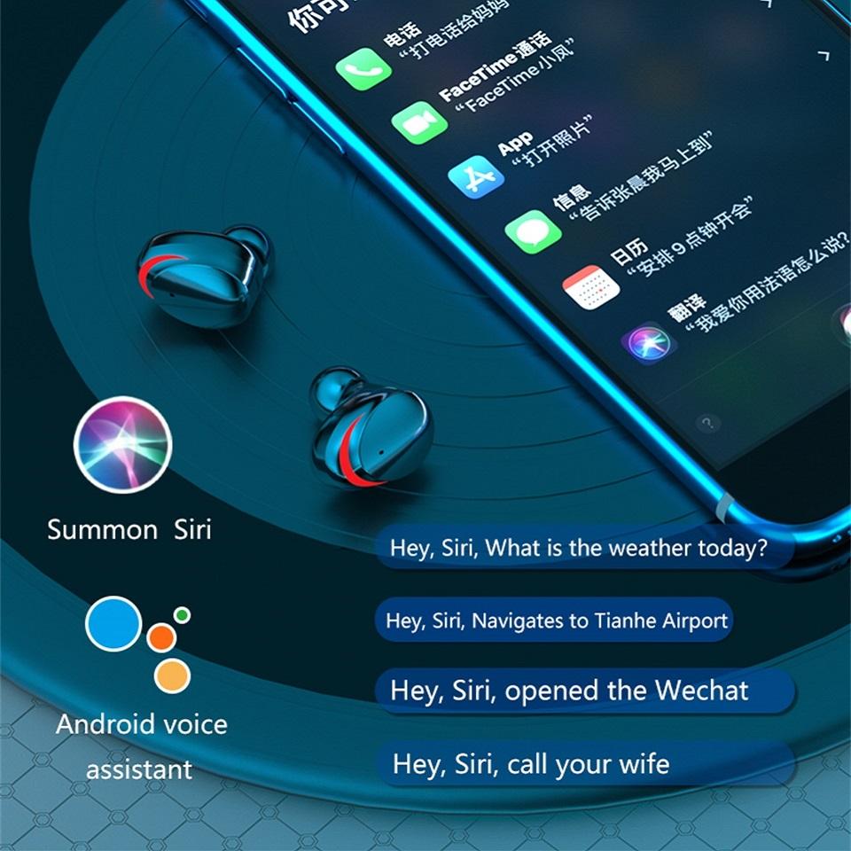 HD Bluetooth Tai Nghe Có Mic Màn Hình Hiển Thị LED Earhooks Tai Nghe 9D HiFi Stereo Âm Thanh Loại Bỏ Tiếng Ồn Tai Nghe Nhét Tai Không Dây