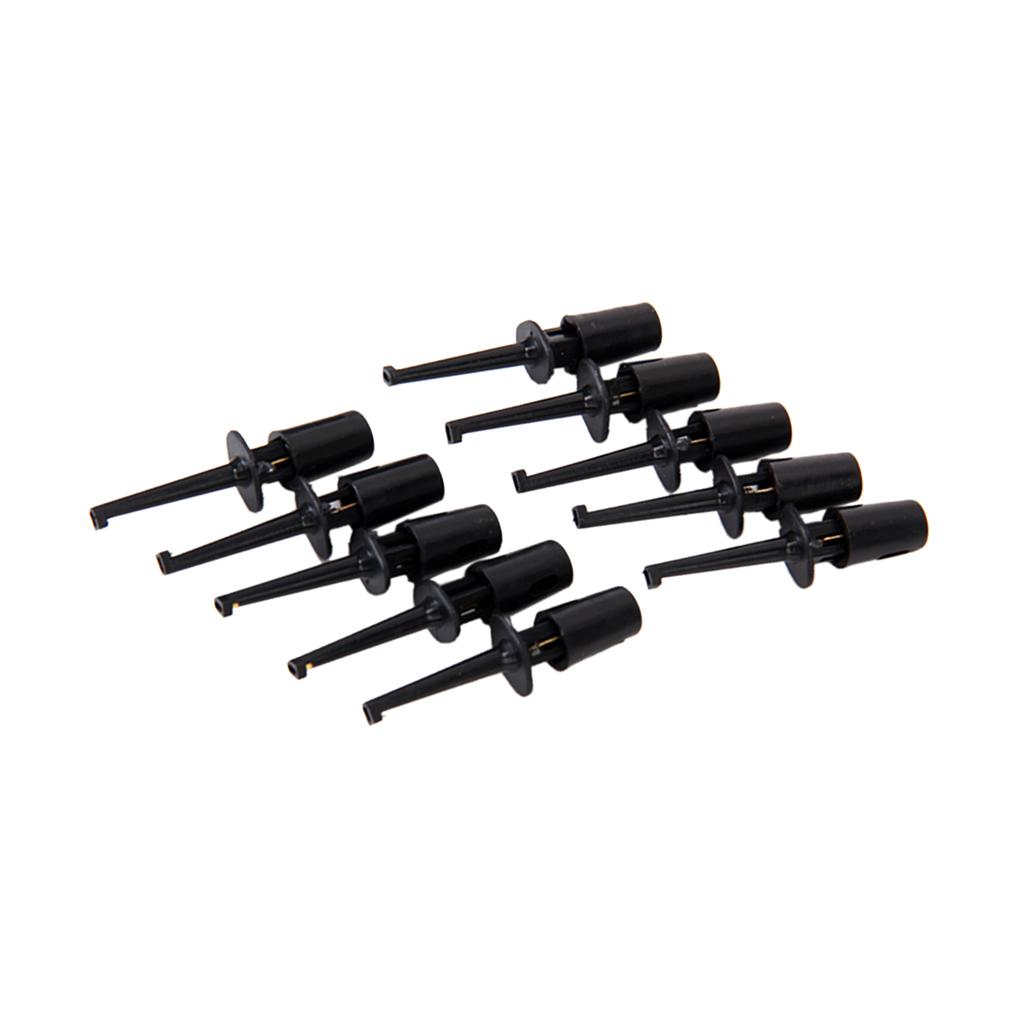 60 Pieces SMD IC Electrical Test Hook For Probe Black Clamp Grabber Test Probe