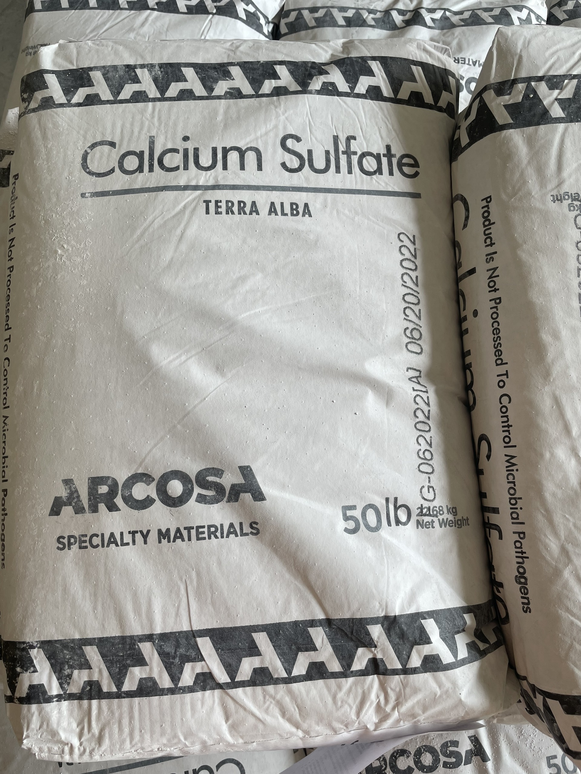 Calcium sulfate Mỹ 23kg thạch cao tinh khiết 99% dùng trong thực phẩm