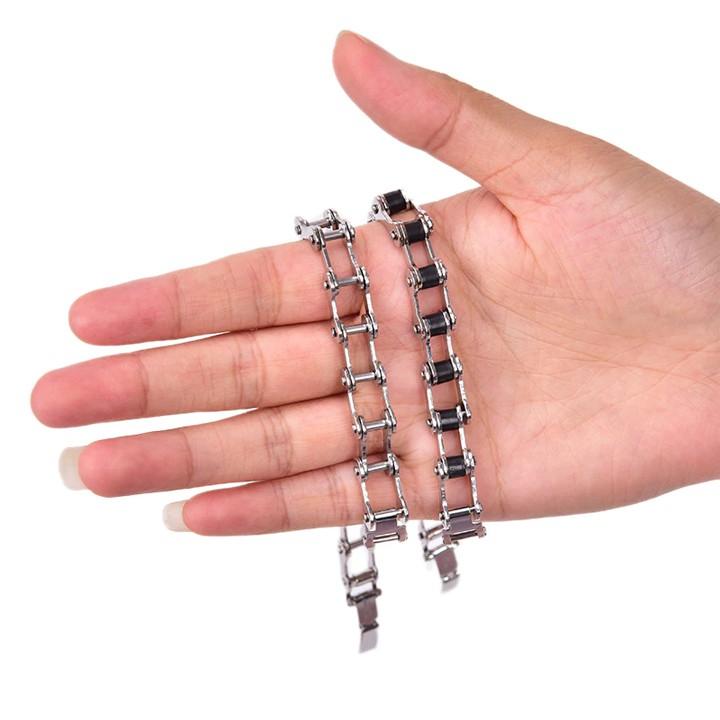 LẮC TAY NAM INOX KIỂU XÍCH SÊN XE ĐẠP