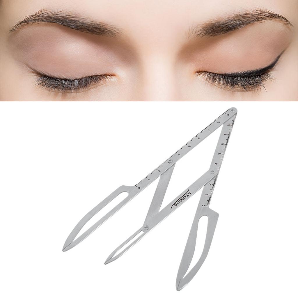 Stainless Caliper Microblading Tool Flexible Removable Ruler Arm Ratio Measure Caliper Ruler