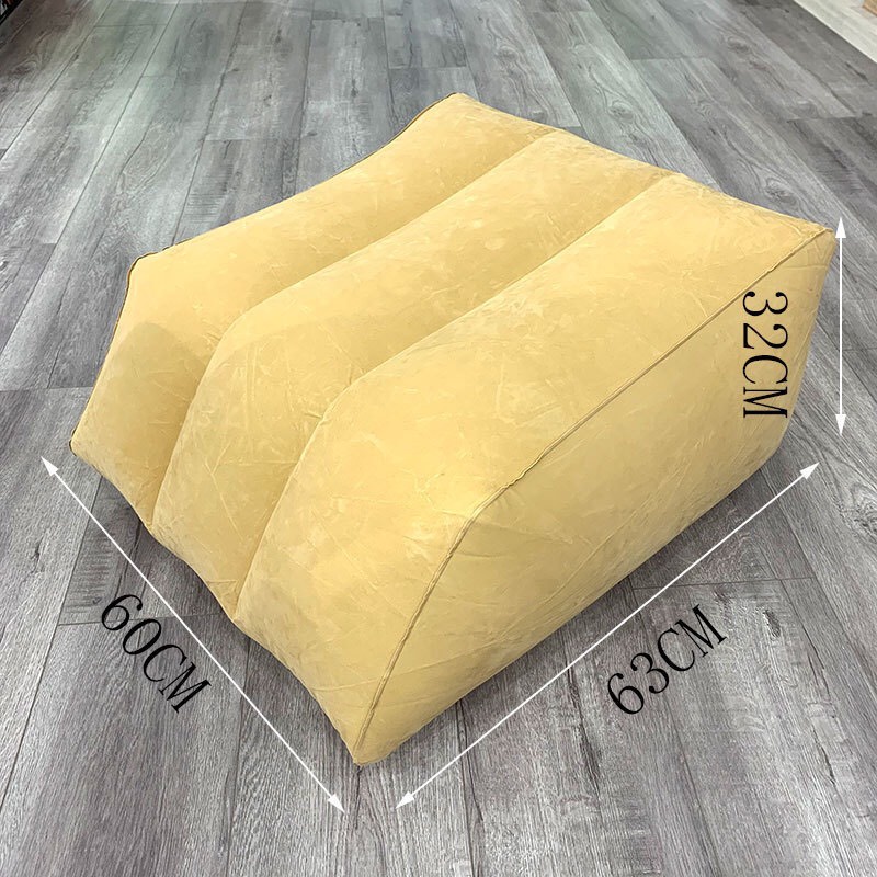 Gối kê chân chống giãn tĩnh mạch bơm hơi 63x60x32cm - Gấp gọn tiện lợi mang theo