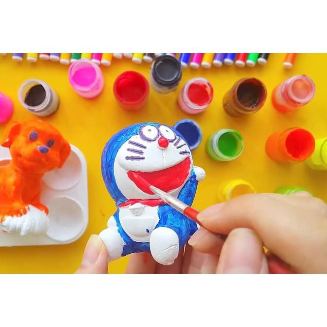 Tượng Thạch Cao Cho Bé Nhiều Hình Size 9-11cm Tặng Kèm 8 Màu Và 1 Cọ (Bộ 10 Tượng)