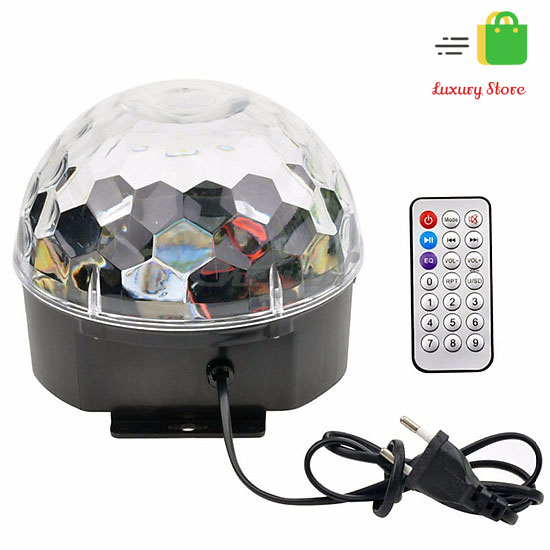 Combo Đèn LED Xoay Sân Khấu Cảm Ứng Nhạc + USB +Remote