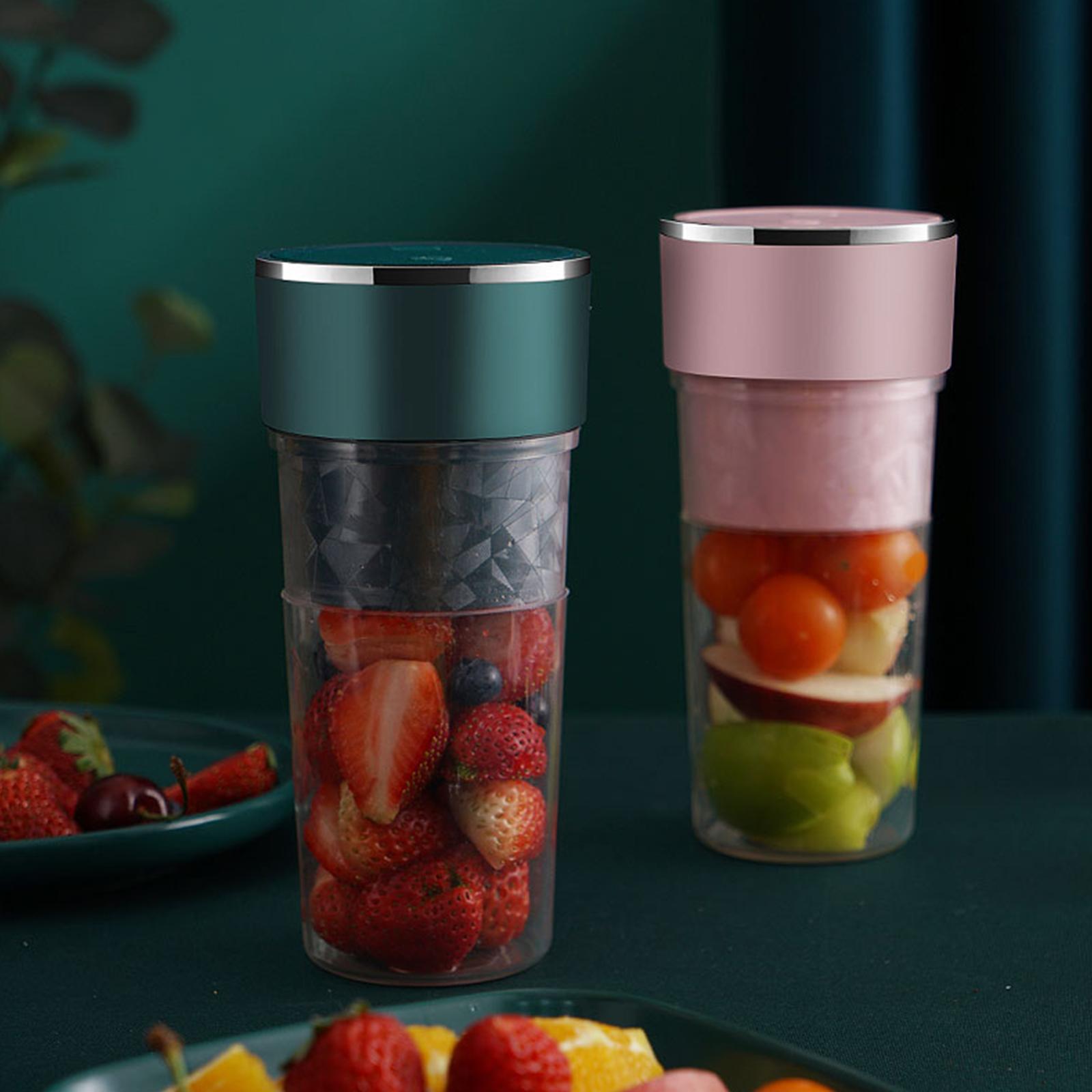 400ML Juicer Cup Smoothie and Shakes Blender Fruit Mixer Mini Portable Mixer Cup USB Rechargeable Fruit Blender Cup