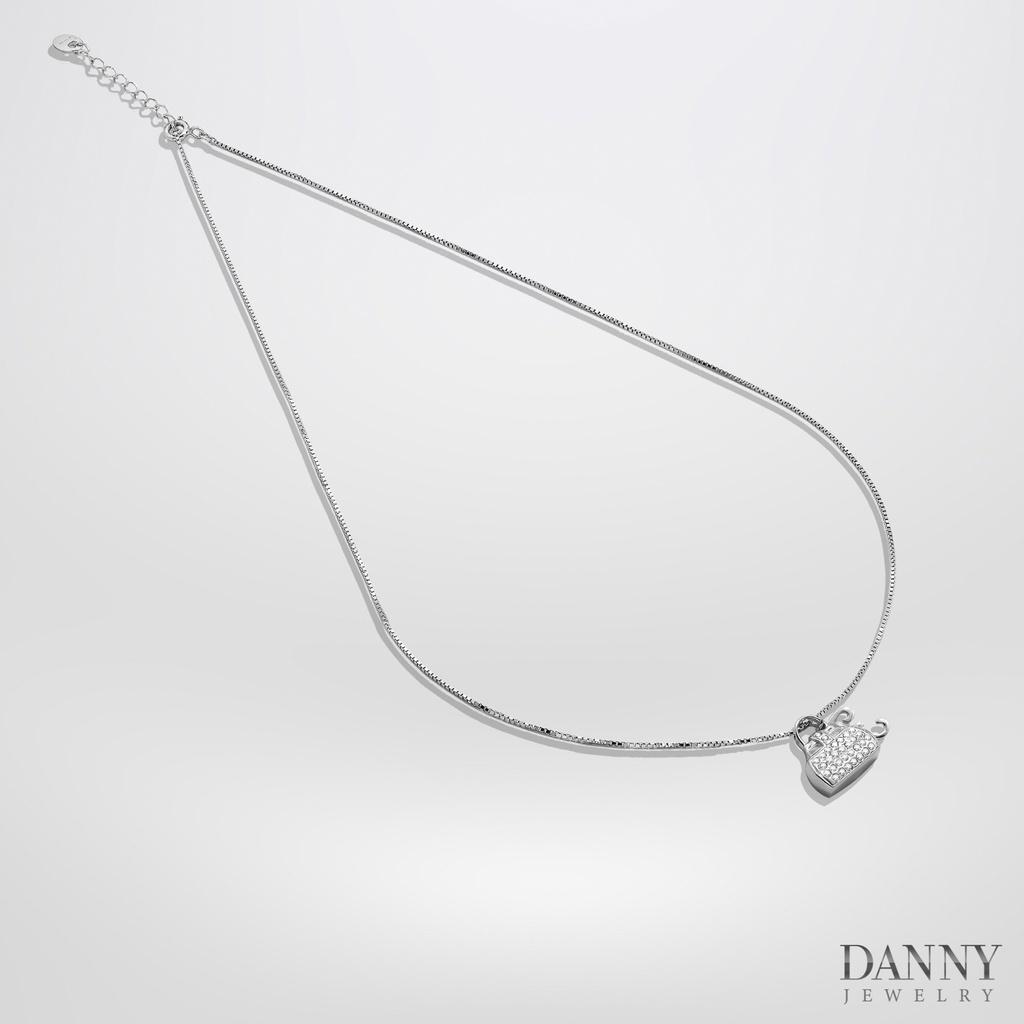 Dây Chuyền Có Mặt Danny Jewelry Bạc 925 Xi Rhodium Hình Túi Xách Đính Đá CZ DM058