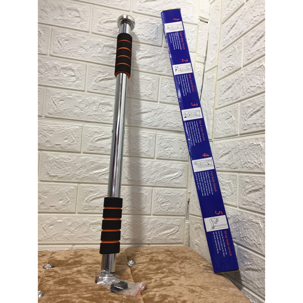 Xà đơn gắn cửa treo tường thông minh hàng cao cấp đệm mút dài đỏ đen kích thước 60-100cm
