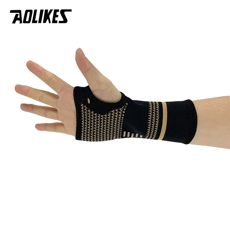 Băng bảo vệ lòng bàn tay AOLIKES A-8280 hỗ trợ cổ tay Copper ion palm guard