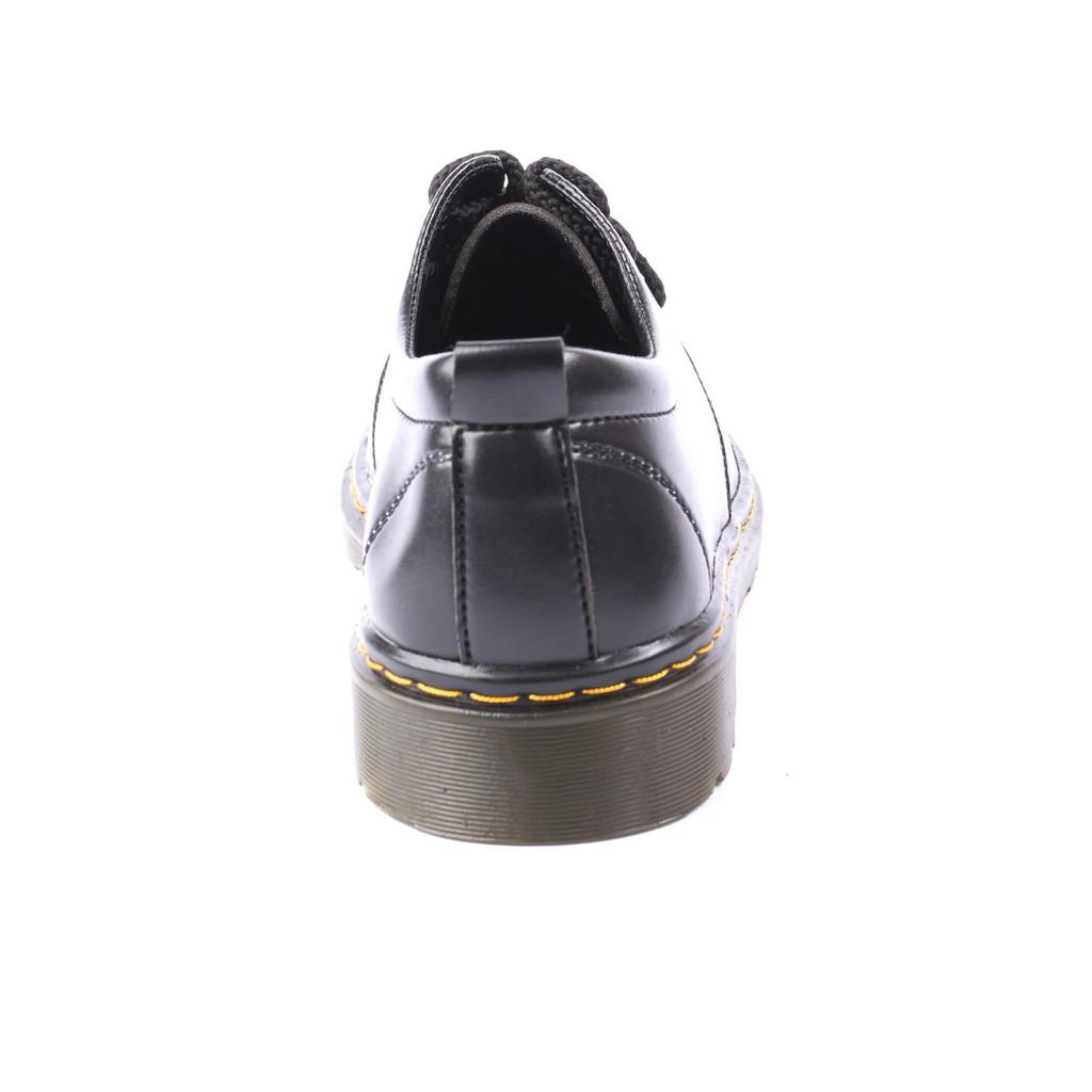 Giày Boot Nam Ngắn Cổ Da Trơn Đen Đế Có Khâu Chắc Chắn - M353-DEN- Kèm Vòng Gỗ BÁch Xanh
