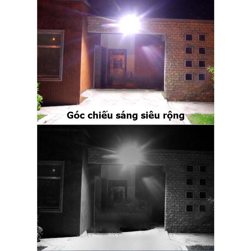 Đèn LED Năng Lượng Mặt Trời - Cảm Biến Chuyển Động Thông Minh - Ánh Sáng Trắng - Tiêu Chuẩn IP65 Chống Thấm Nước - 3 Mức Công Suất - Hàng Cao Cấp Có Điều Khiển Từ Xa