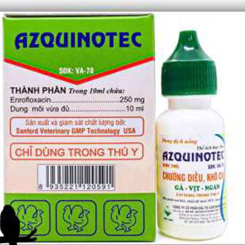 Combo 5 Chai Azquinotec 10ml -Dùng Cho Gà-Chim Cảnh Chướng Diều Khô Chân
