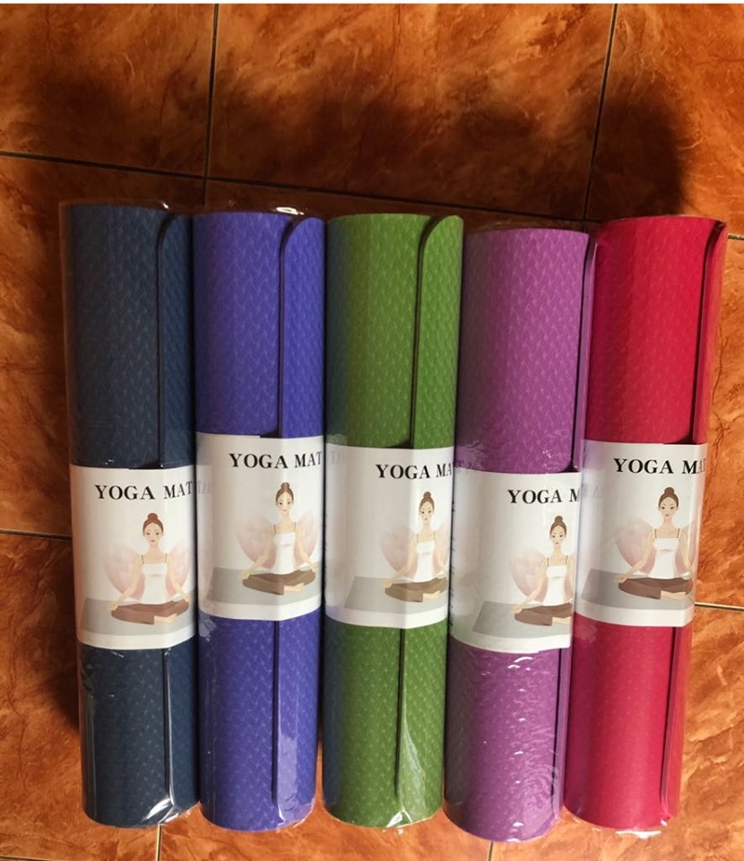 Thảm Yoga TPE 6mm tặng túi dây rút đeo chéo