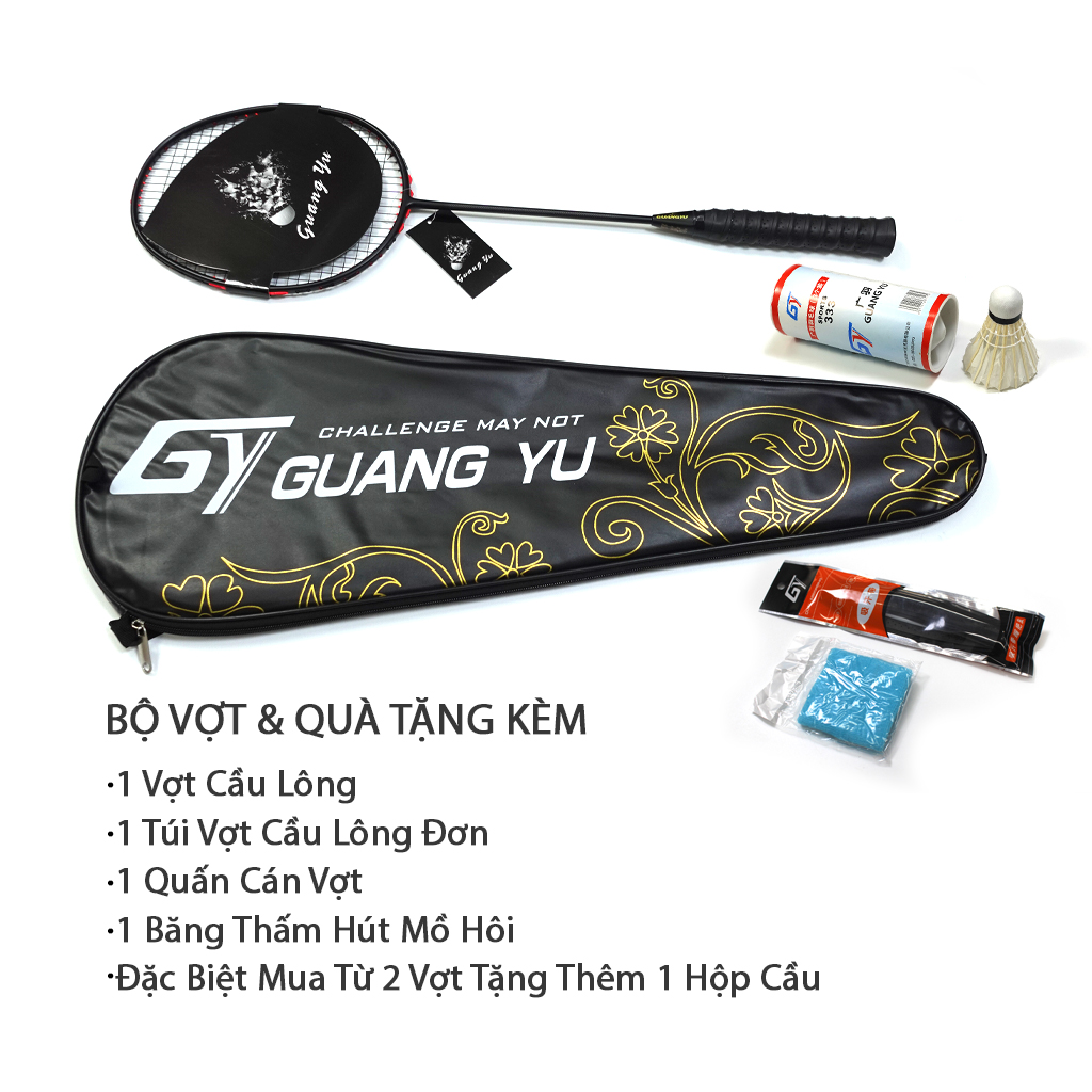 Vợt cầu lông Guangyu 6U cacbon trọng lượng 72g thân dẻo công thủ toàn diện V09