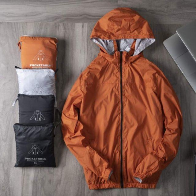 Áo khoác dù 2 lớp trơn có nón có size lớn người trên 80kg TN