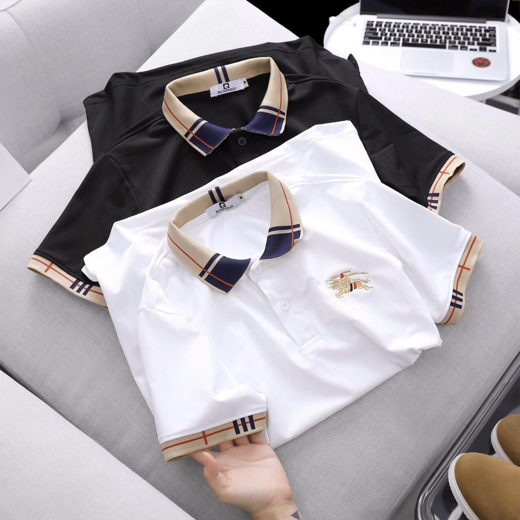 ÁO THUN NAM CỔ BẺ THÊU LOGO CÓ SIZE 3XL