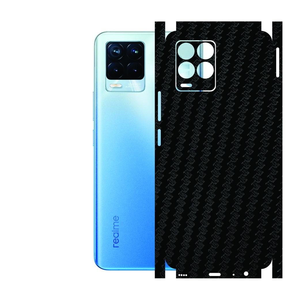 Miếng Dán Skin Carbon đen full vền dành cho Realme 8pro / realme 8 / realme 7pro / realme 7 / realme 7i / realme 6pro / realme 6.