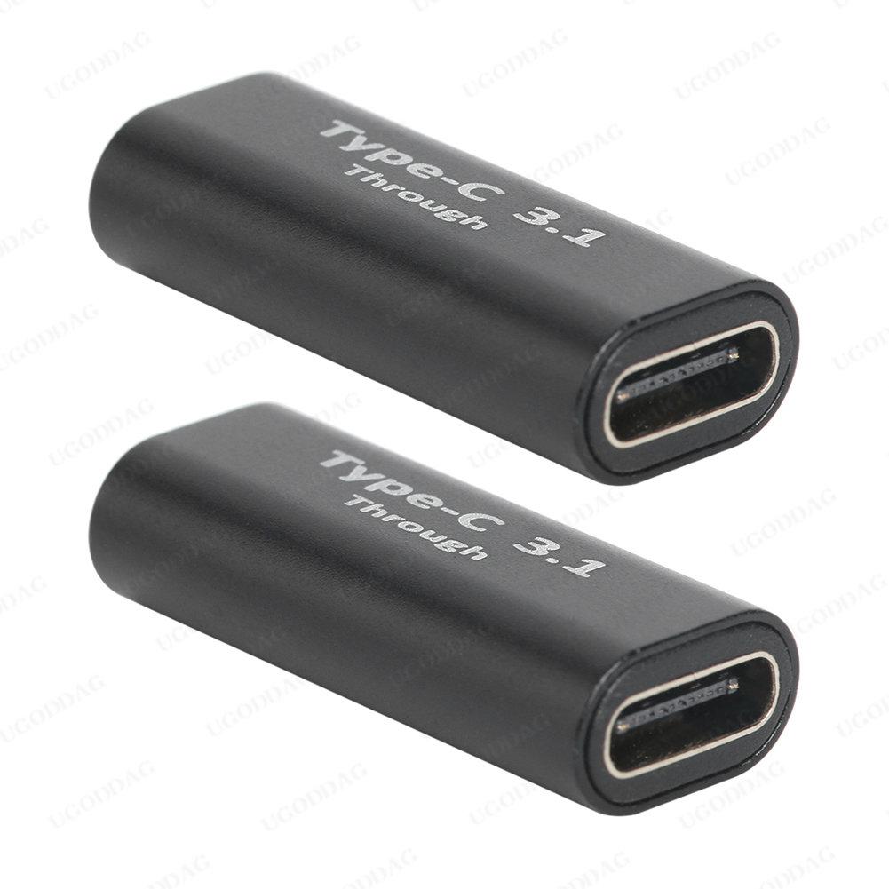 2pcs USB C Adapter Type-C Male to Female Female to Female Right&Left Angled 90 Degree Extension Adapter for Tablet Laptop