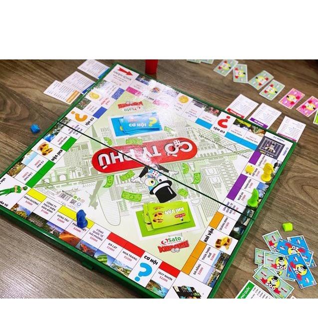 Cờ tỉ phú monopoly vui nhộn cao cấp, an toàn có chọn cỡ 31x31cm, 42x42cm chính hãng dododios