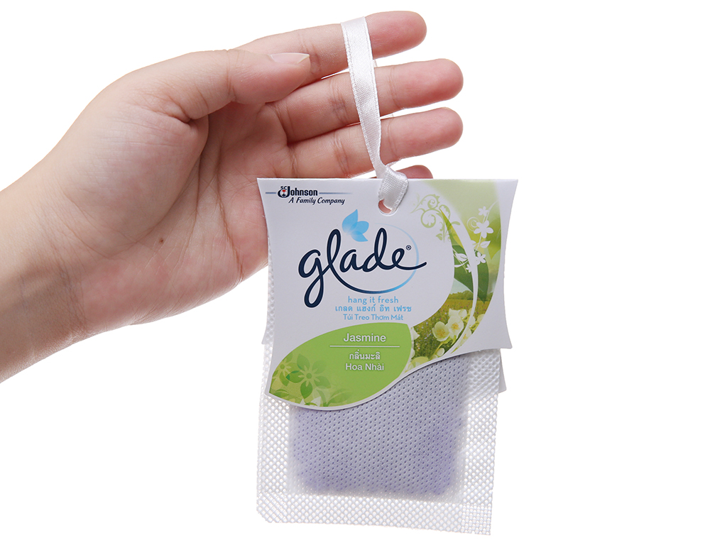 Combo 2 Hộp Sáp Thơm Glade Hương Hoa Lài (180g/ Hộp)+ 1 Túi treo Thơm Mát