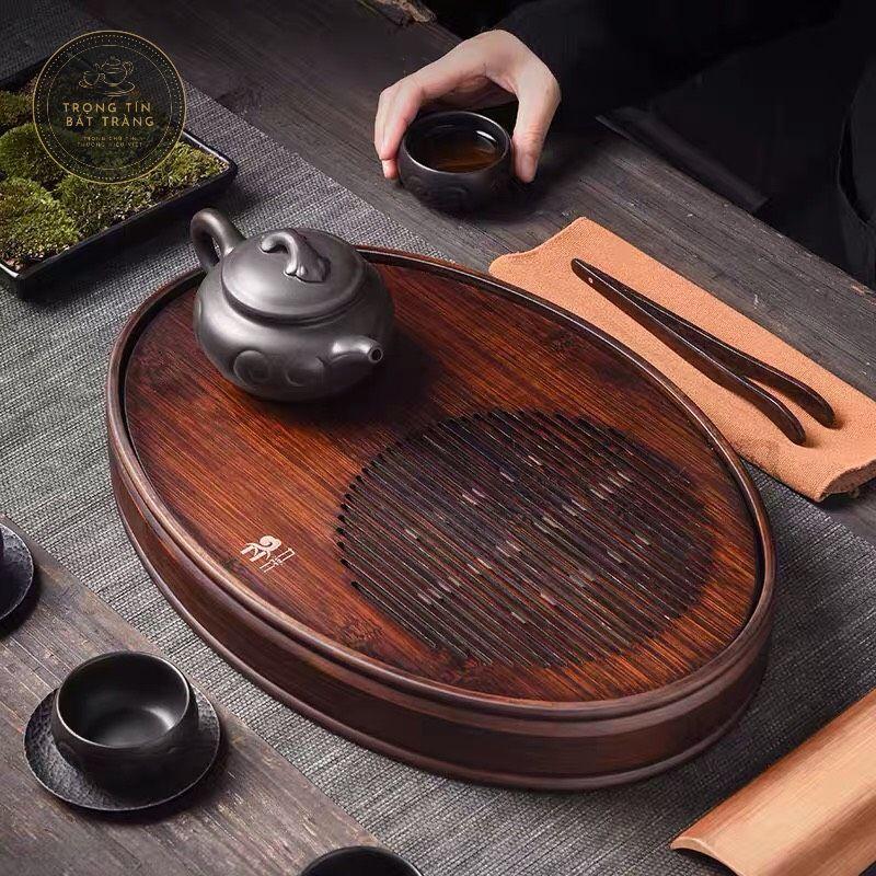 Khay Trà Tre Cao Cấp Bầu Dục KT 17