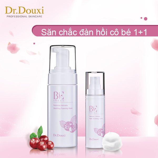 Set 2 Sản Phẩm Vệ sinh Vùng Kín Phụ Nữ Dr.DOuxi- Dung Dịch Vệ Sinh tạo bọt vùng kín  + Xịt Phụ Khoa