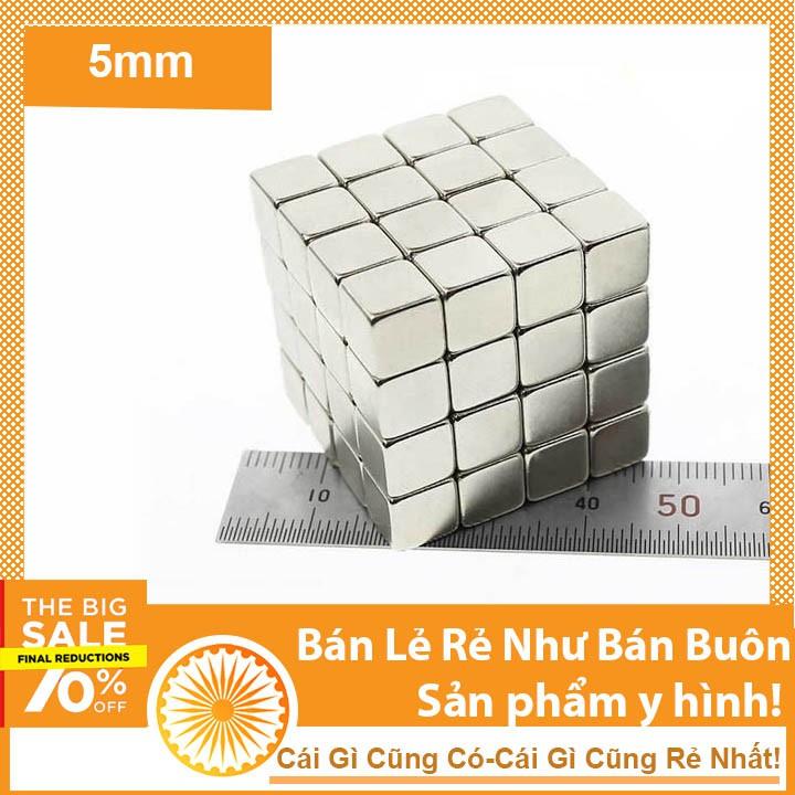 Nam châm bi tròn 5mm Nam châm khối vuông 5mm Nam châm vuông 10mm