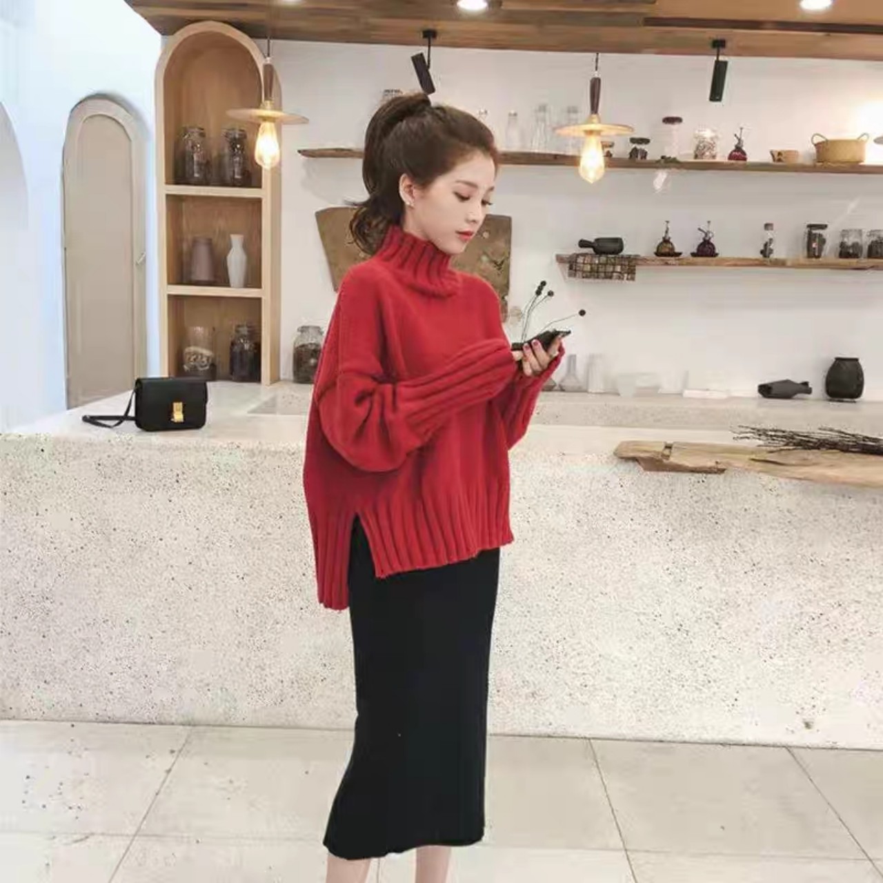 Áo len bầu bầu áo bầu mùa đông hàng qc 0416-042