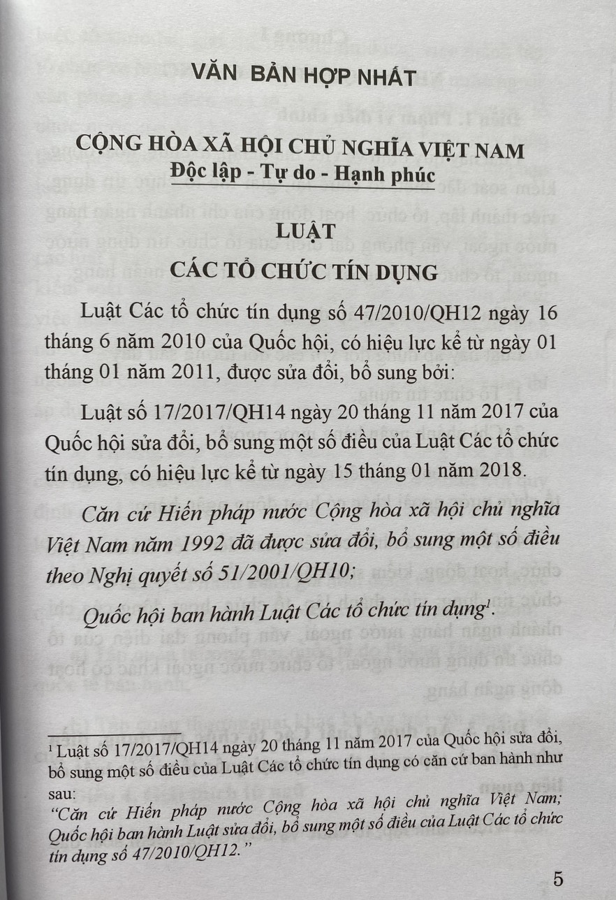 Luật Các Tổ Chức Tín Dụng Năm 2010