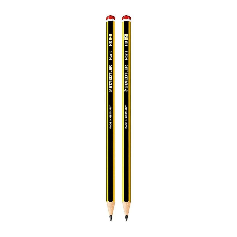 Hộp 12 bút chì Staedtler 120-HB (bút Đức sọc vàng đen đầu đỏ)