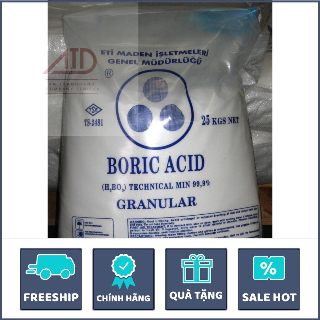 Acid Boric H3BO3-Phân bón, Hóa chất Axit boric H3BO3, Trihydroxidoboron, Borofax (1kg)