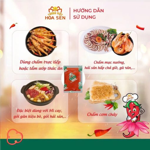 THÙNG 600 Gói Tương Ớt Gói 15G Màng TV – Tương Việt Hoa Sen