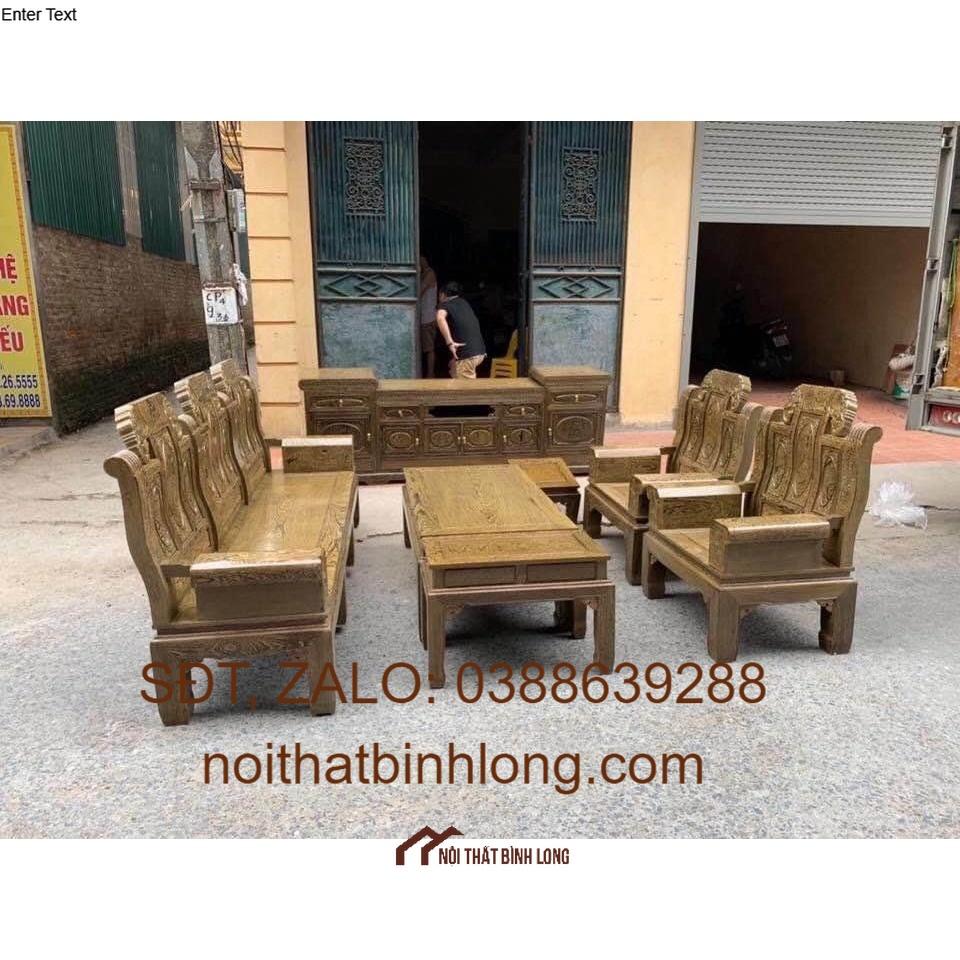 Bộ bàn ghế Âu Á hộp Voi gỗ mun