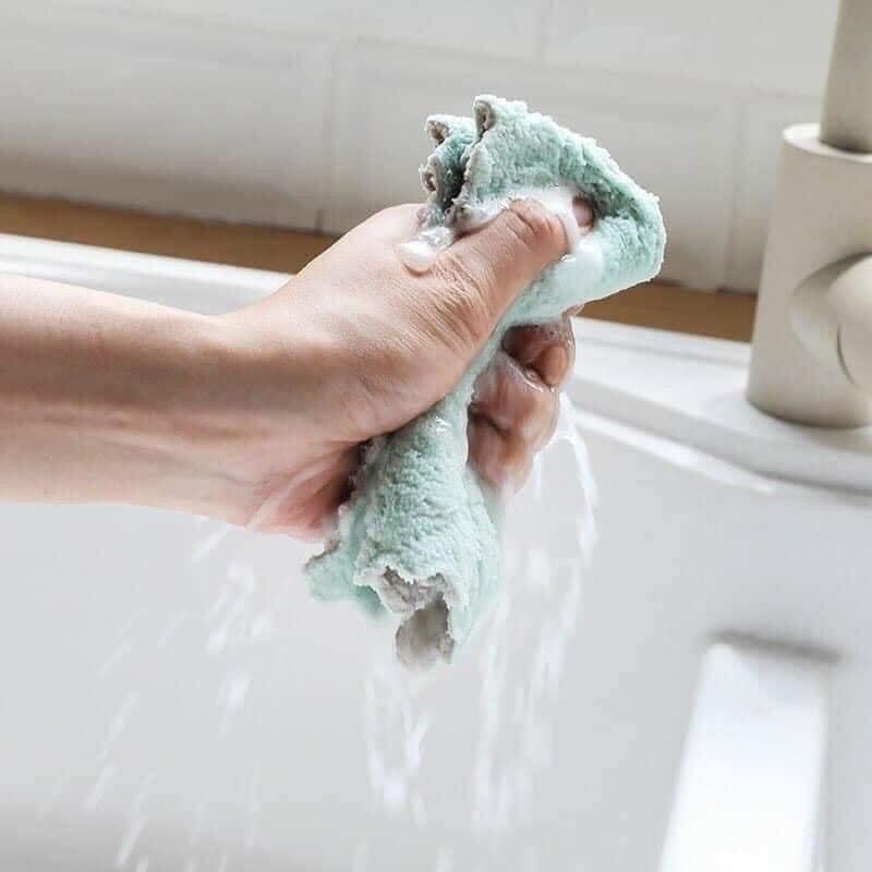 Sét 10 Khăn lau tay đa năng 2 mặt thấm hút tốt