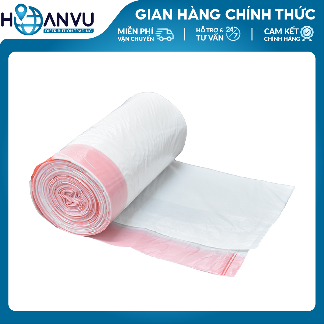 Cuộn 15-50 Túi Rác Có Dây Rút TP Plastic Siêu Tiện Lợi