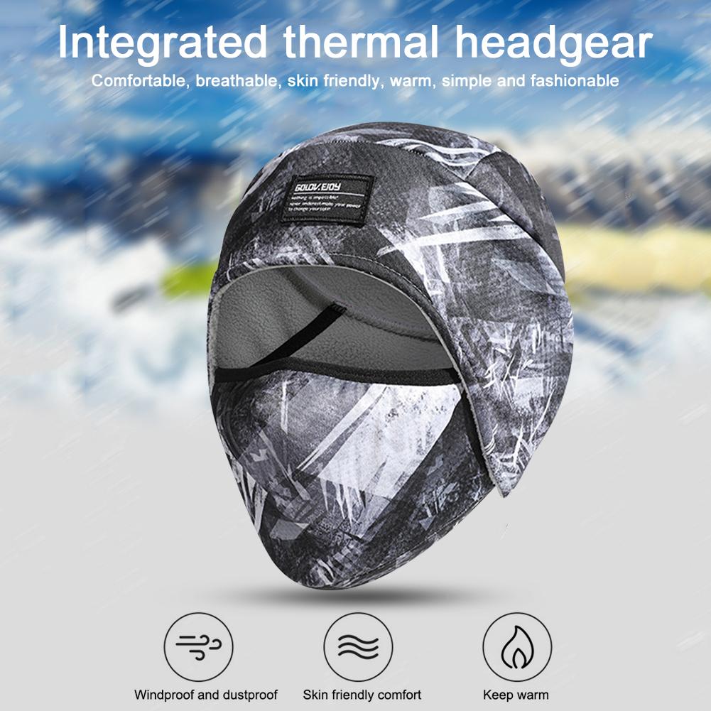 Mùa đông lông cừu nhiệt balaclava mặt nạ đầy đủ mặt nạ xe máy xe đạp xe đạp liner sports ski xe đạp xe đạp xe trượt tuyết Color: Black A