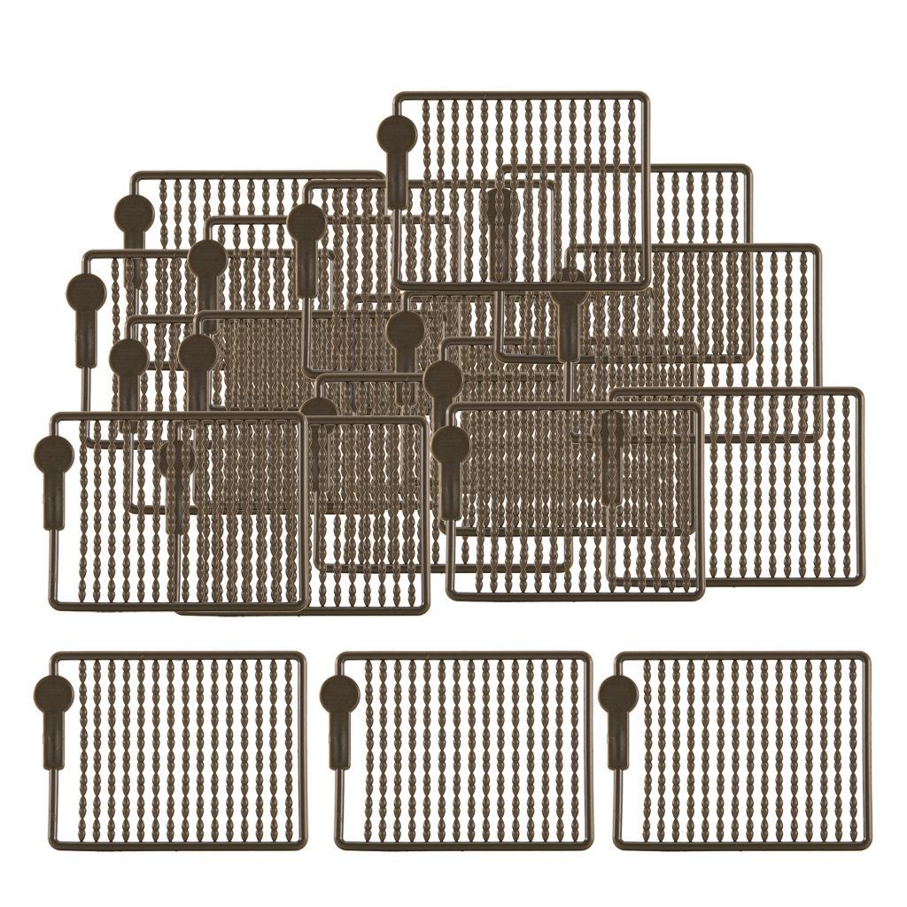 20 Cards 2400Pcs Carp Fishing Hair Rig Boilie Dumbell Stops Stoppers