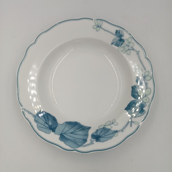 Đĩa Sứ Hoa Nho Xanh Kích Thước 20.5 CM Hàng Nhập Khẩu Cao Cấp