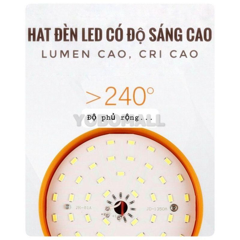 Bóng đèn led sạc pin tích điện 60W, 100W, 150W nạp bằng cáp usb dùng được 6 đến 8 giờ, 3 chế độ sáng