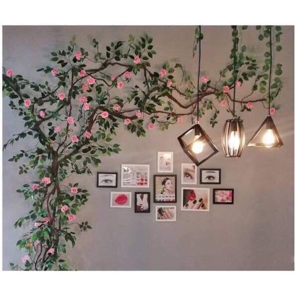 Dây hoa hồng cổ 3m cao cấp trang trí không gian