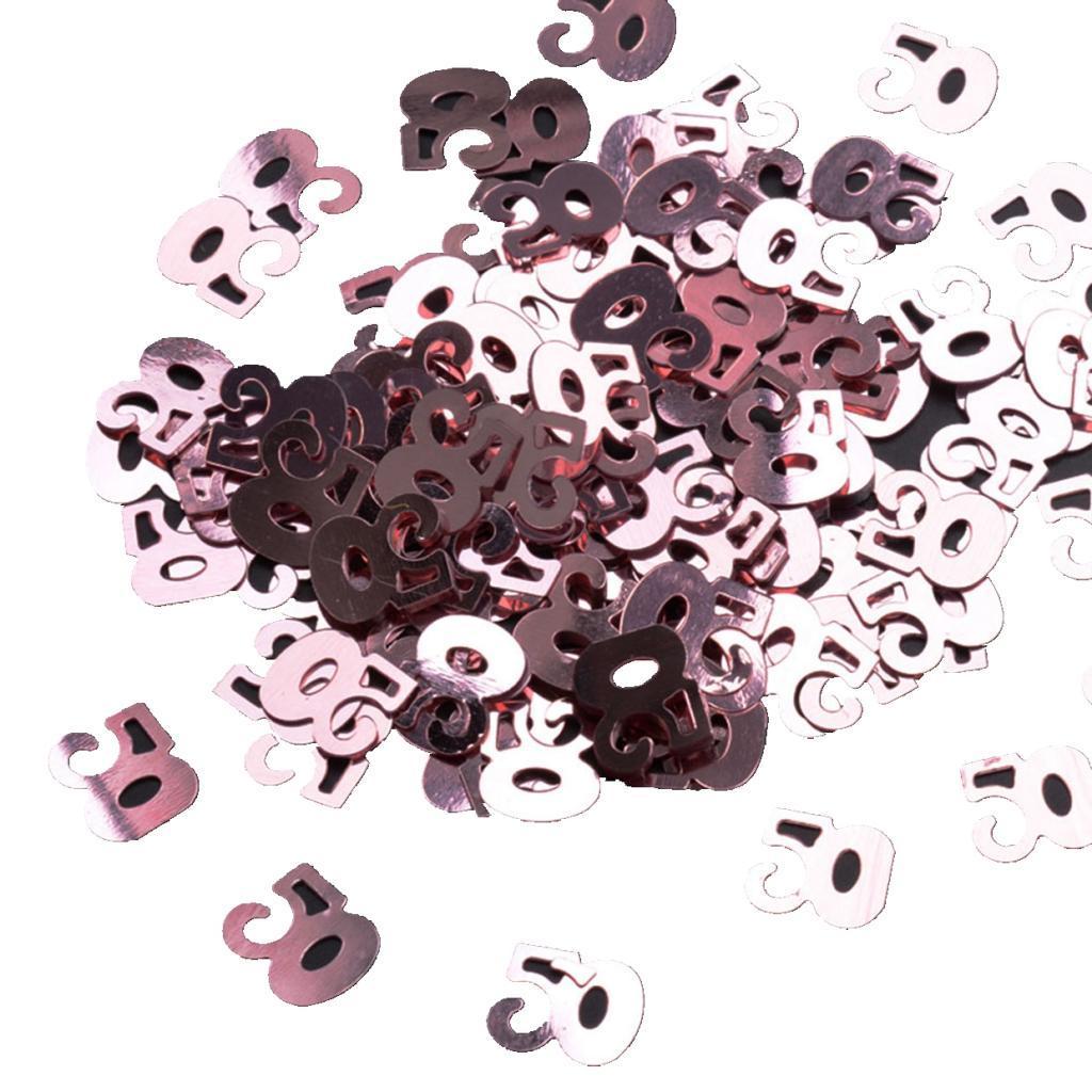 Digital 50 Party Confetti Sprinkles 50th Birthday Rose Gold, Black Gold