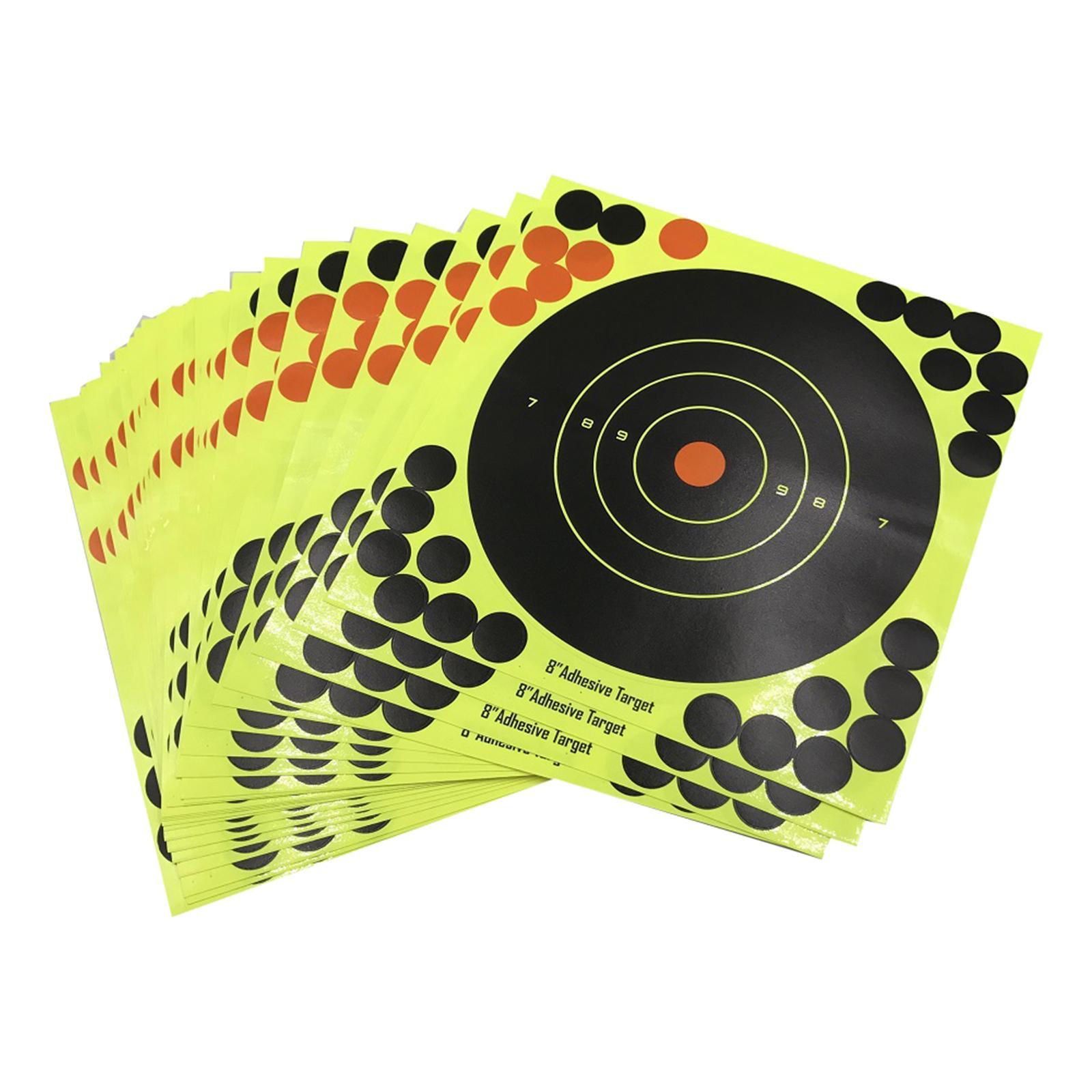 10 Reactive Splatter Self Adhesive 8" Paper Target Stickers