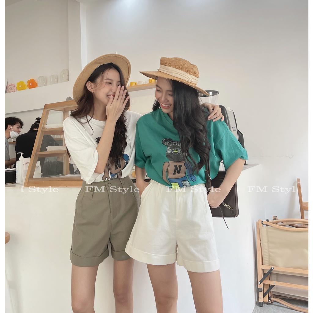Áo Thun Form Thụng Tay Lỡ In Chú Gấu Hot Hit️Áo Phông Unisex Nữ