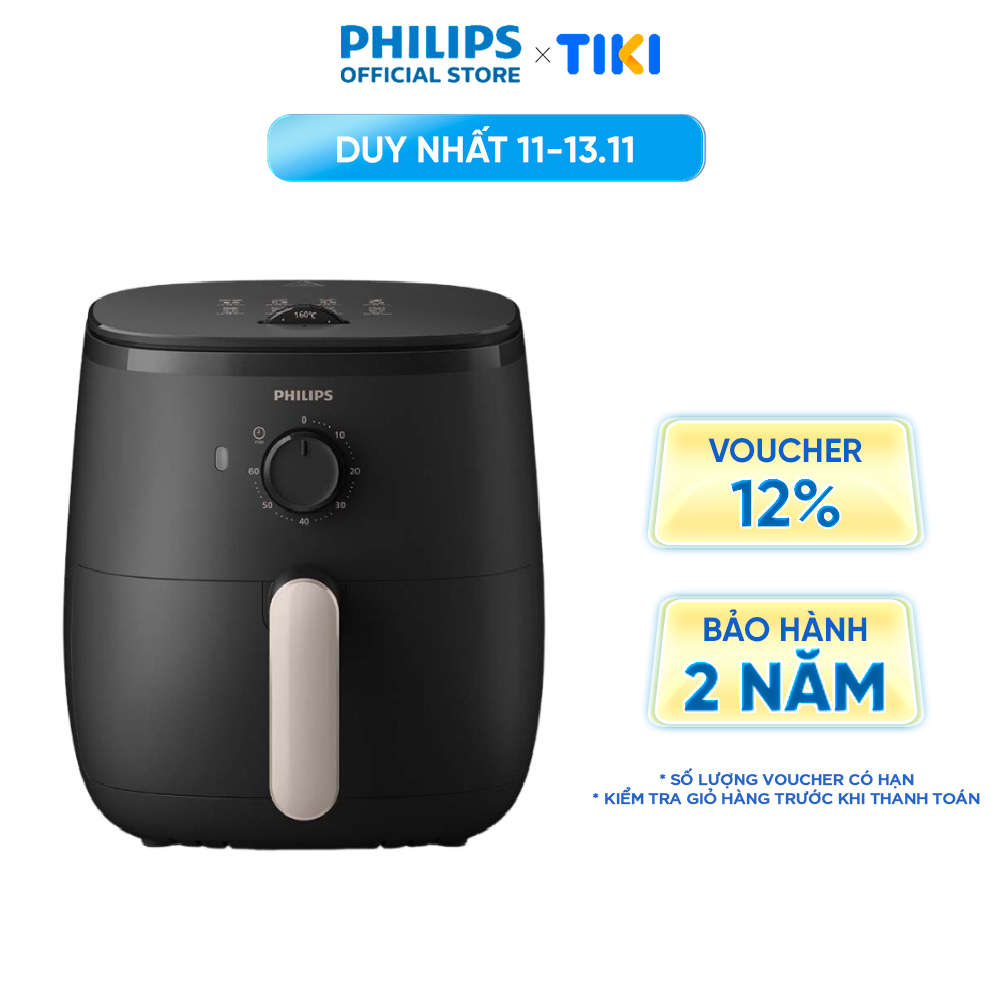 Nồi Chiên Không Dầu Philips HD9100/80 - Hàng Chính Hãng