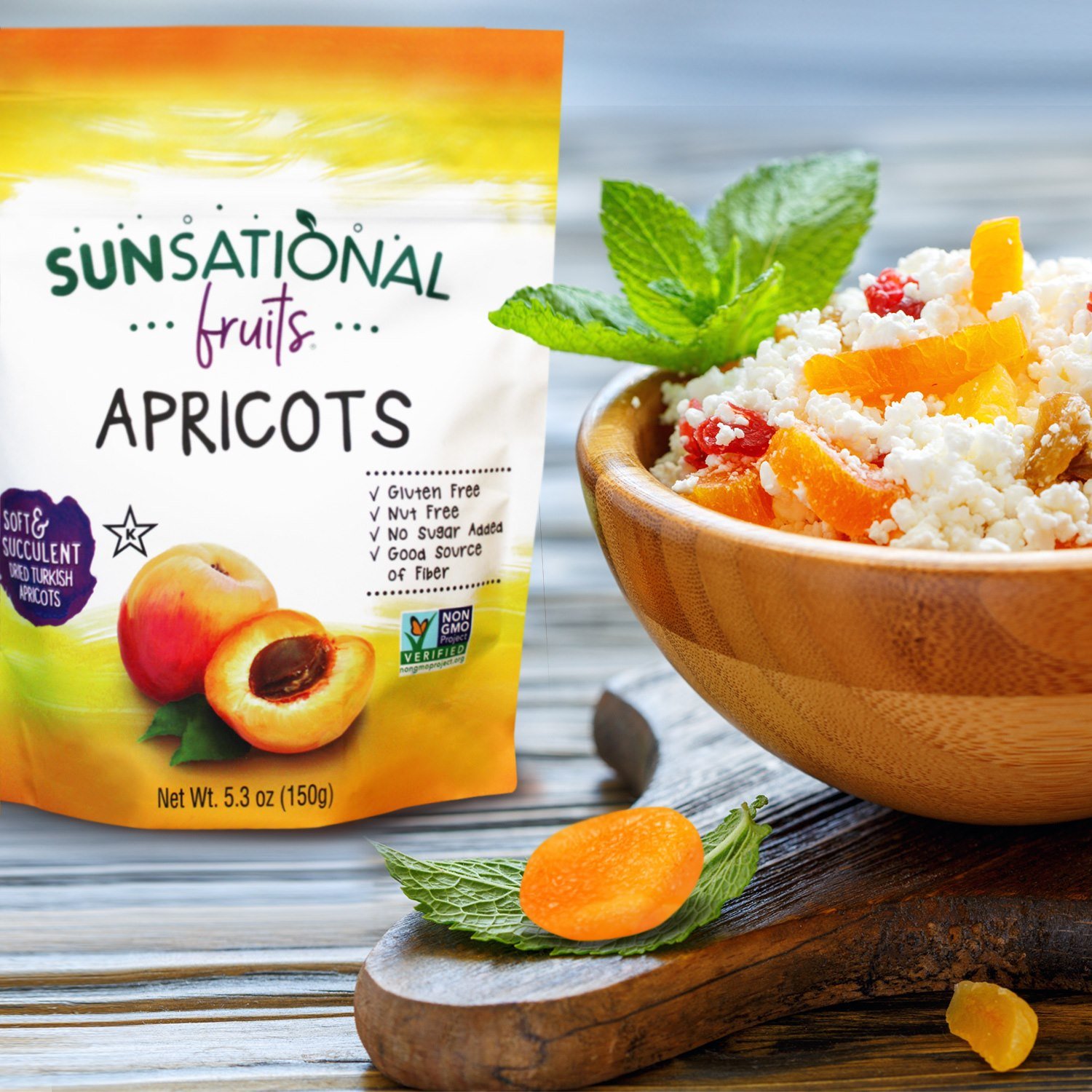 Quả Mơ Giòn Sấy Khô (150g) - Sunsational Fruits Apricots (150g) - không thêm đường, nhiều chất xơ, không chất bảo quản