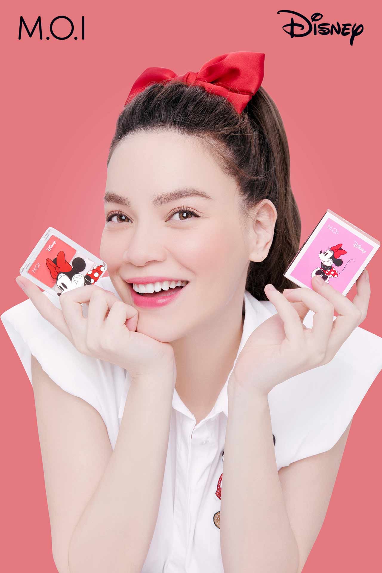 Phấn Má Hồng M.O.I Hồ Ngọc Hà Siêu Mịn Glowing Cheeks Hàn Quốc 3 Màu Siêu HOT M.O.I và Disney Hình Chuột Mickey