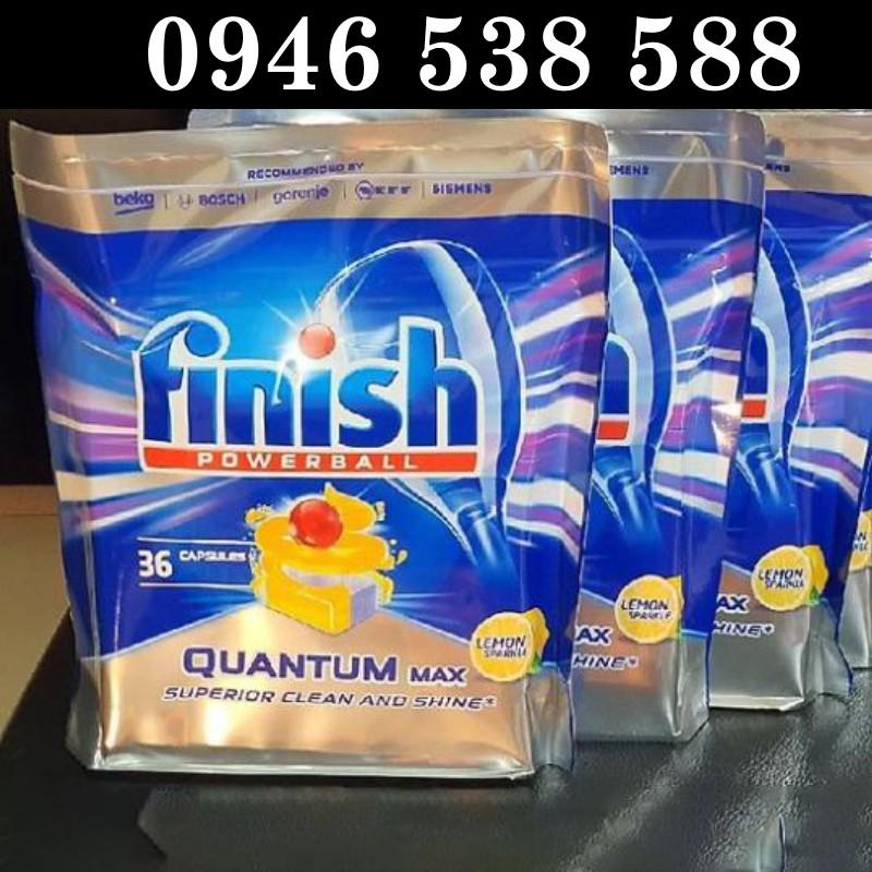 Viên rửa bát Finish Quantum 72 viên - Vệ sinh máy Finish - Dùng cho Máy rửa bát