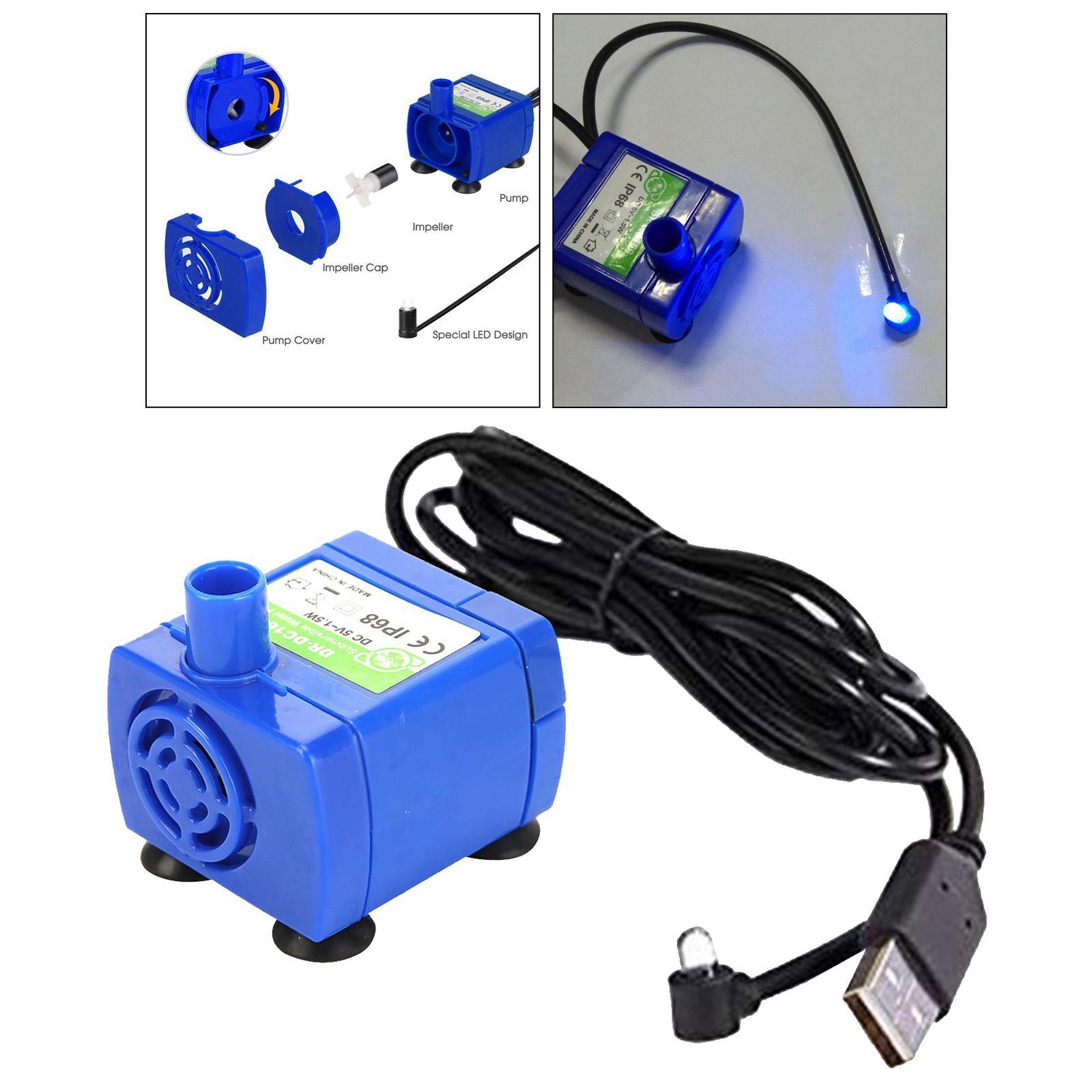2Pcs Automatic Drinking Fountain Pump with and Drinking Bowl